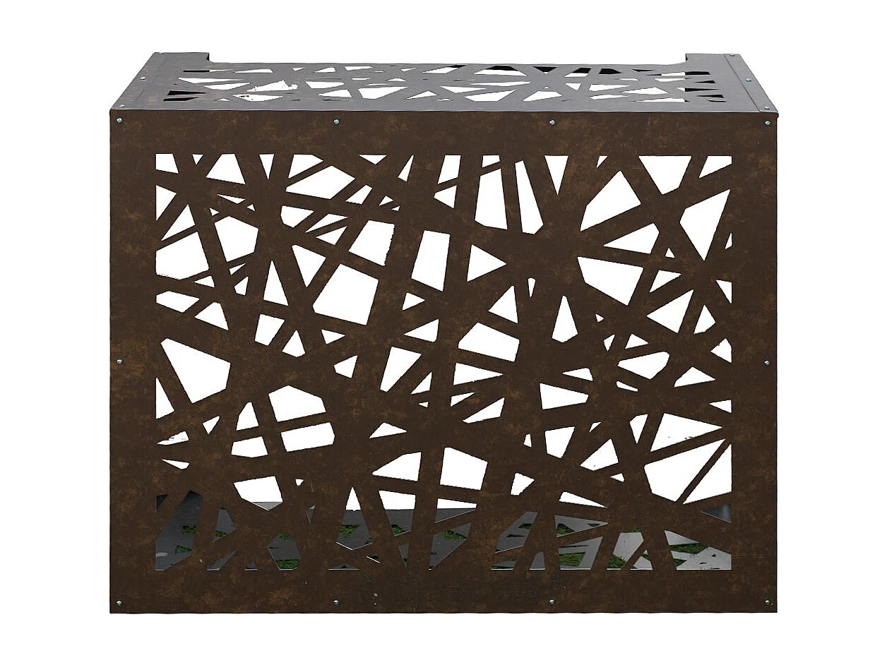 Cubierta de aire acondicionado ARTIST de aluminio corten marrón bronce (largo 86 x profundidad 44 x alto 68 cm)