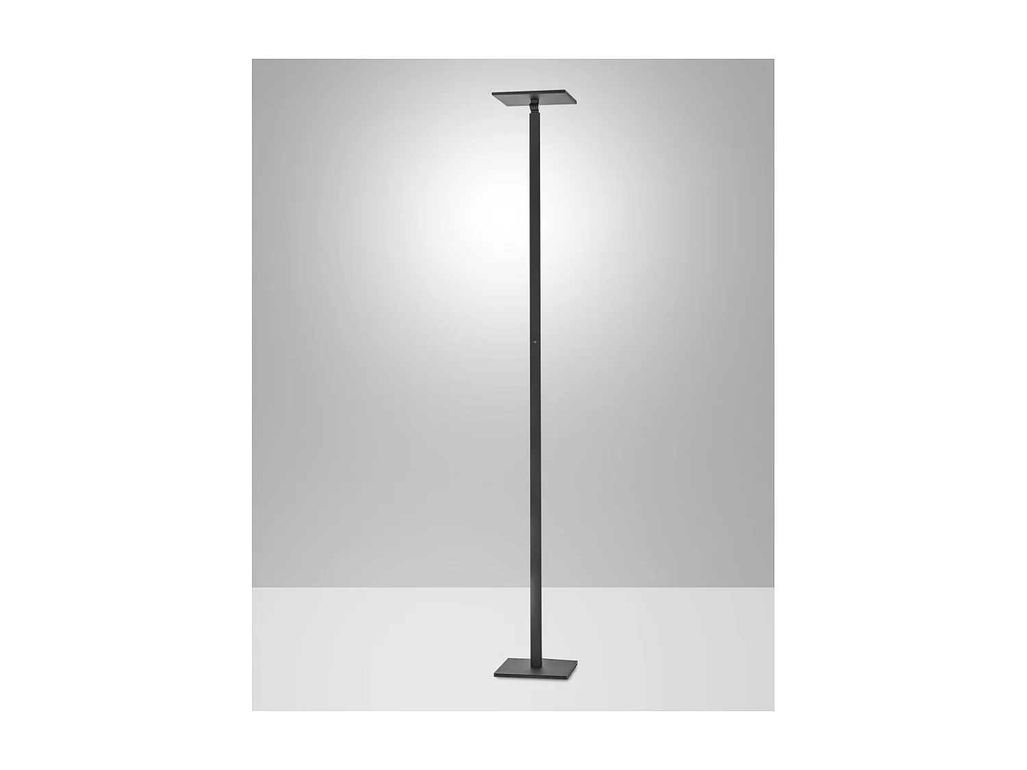 Ideal - Regulowana czarna lampa podłogowa LED z metalu wys. 180 cm Fabas Luce - Zintegrowane oświetlenie LED 35 W CCT (3000K 4000K 5000K 6000K)