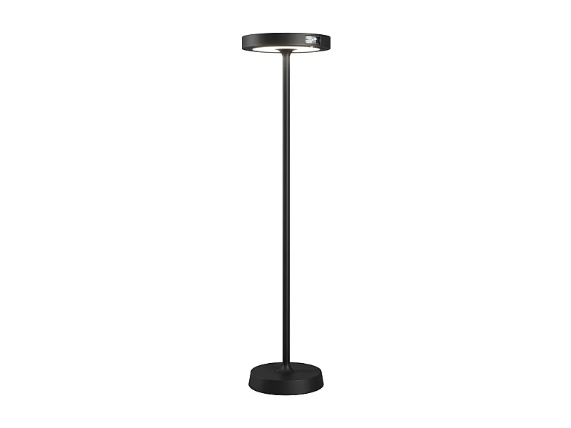 Barbell Solar RF - 65W Solarna lampa podłogowa LED z akumulatorem - Zewnętrzna lampa podłogowa, 3 wysokości, 156-113-70 cm, czarna