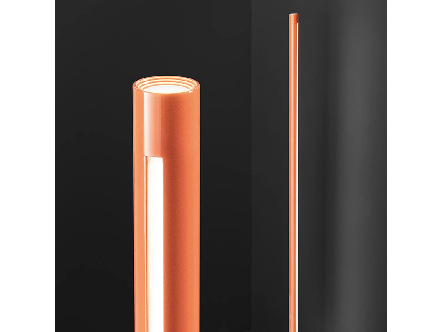 Ray - 25W dæmpbar LED-gulvlampe, 3000K, 2000lm, H160 cm, fodkontakt - Perenz - Orange