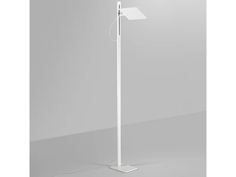 Weiße Wohnzimmer-LED-Stehleuchte, 24 W, 2160 lm, höhenverstellbar und 340° verstellbar, Ein-/Ausschalter, CCT und Fußdimmer
