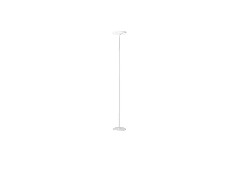 Balance - metalowa lampa podłogowa LED 25W, 3000K, wys. 180 cm, 2376 lm, włącznik/wyłącznik i ściemniacz nożny, biała - Perenz