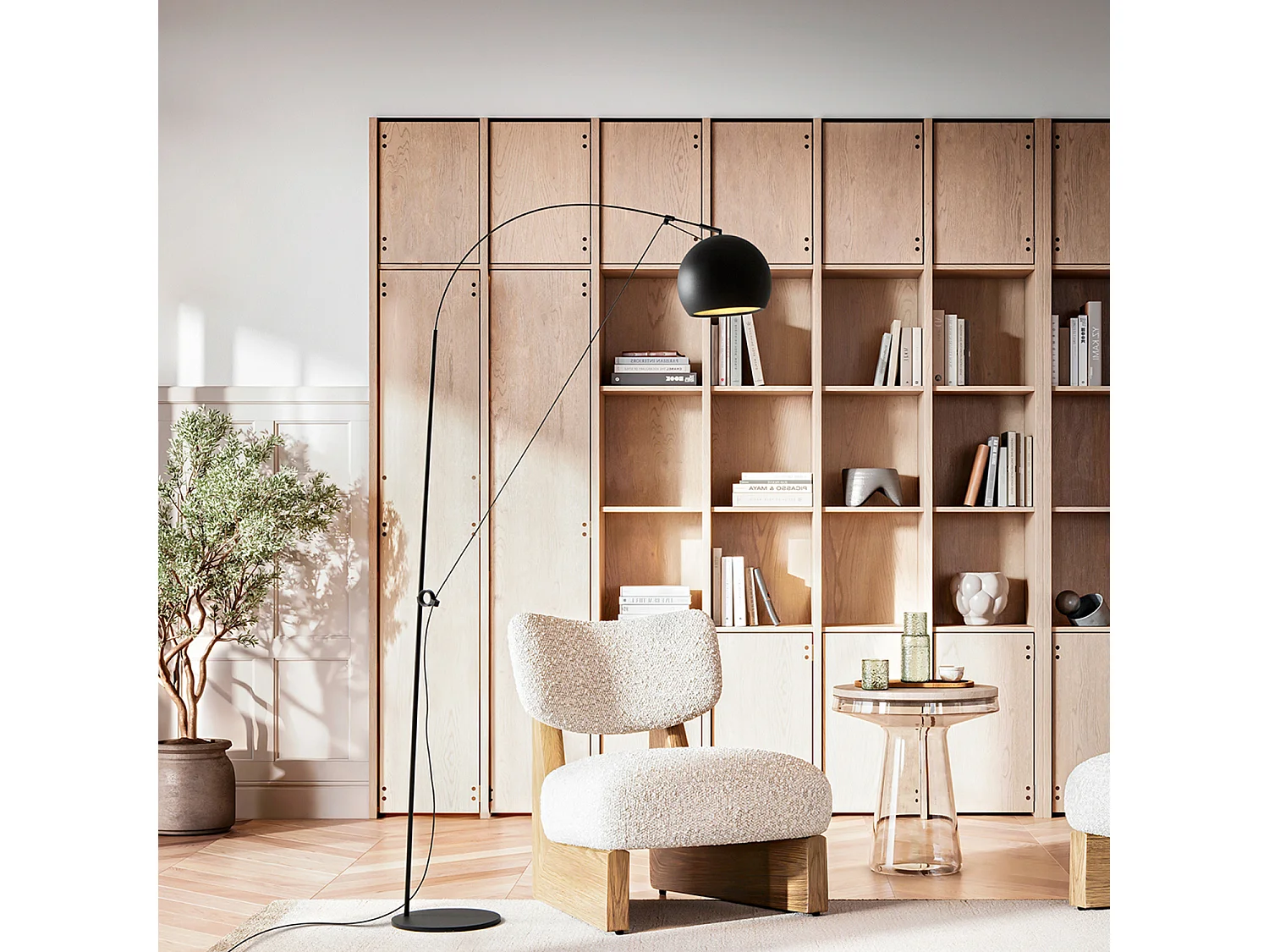 Perenz metalgulvlampe, sort gulvlampe, diameter 30 cm, justerbar højde 274 cm, 1xE27 pære maks. 60W medfølger ikke