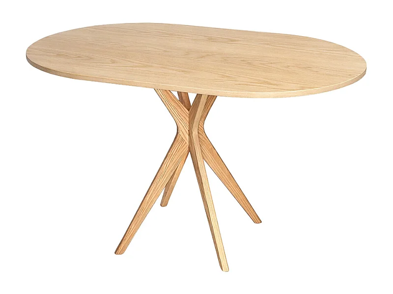 Table à manger ovale 75x100cm Jubi bois de frêne