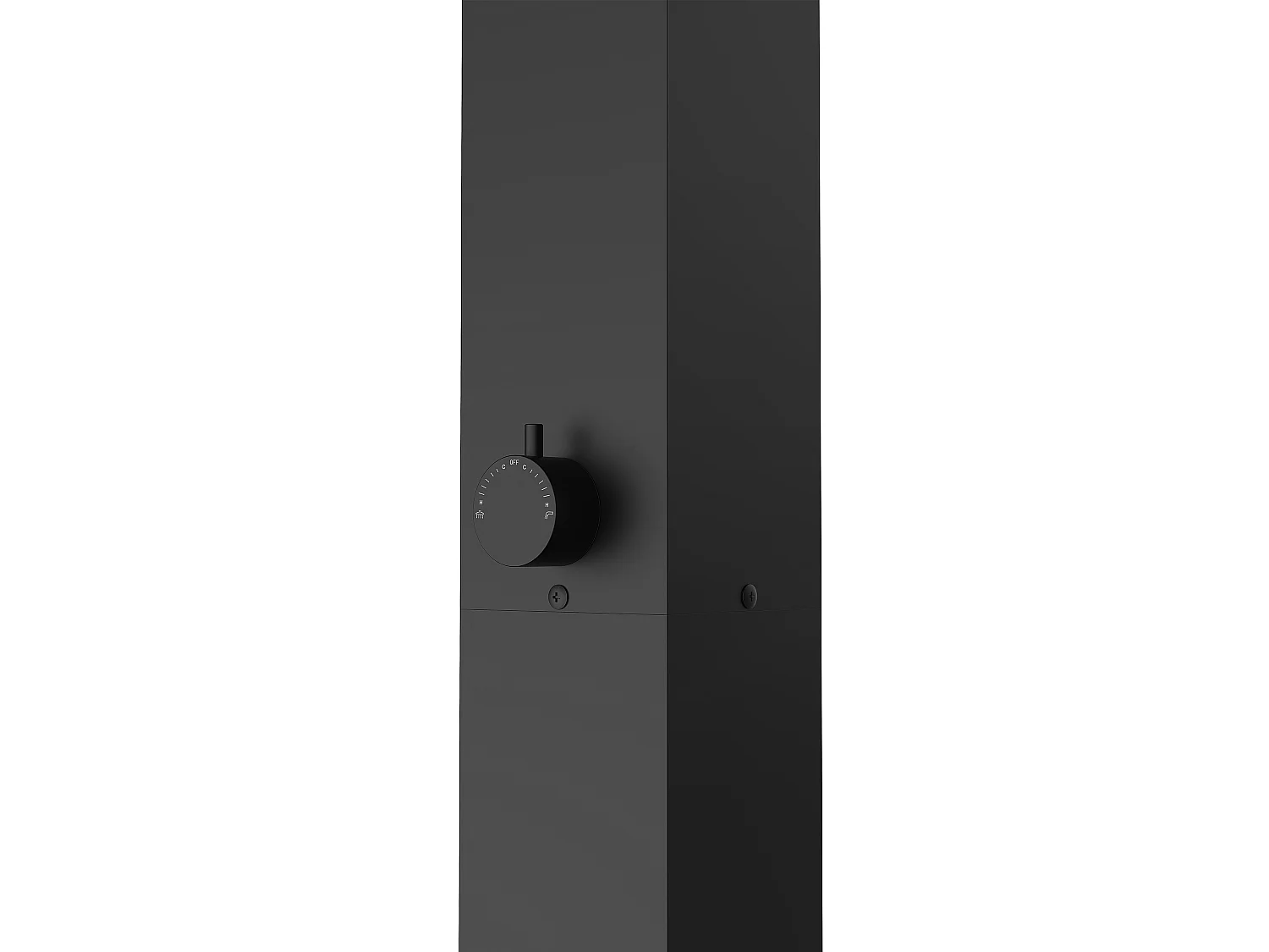 Douche solaire d’extérieur avec rince-pieds – Réservoir d’eau 30 L – Inox – Noir mat – H 224 cm – SOLNARO