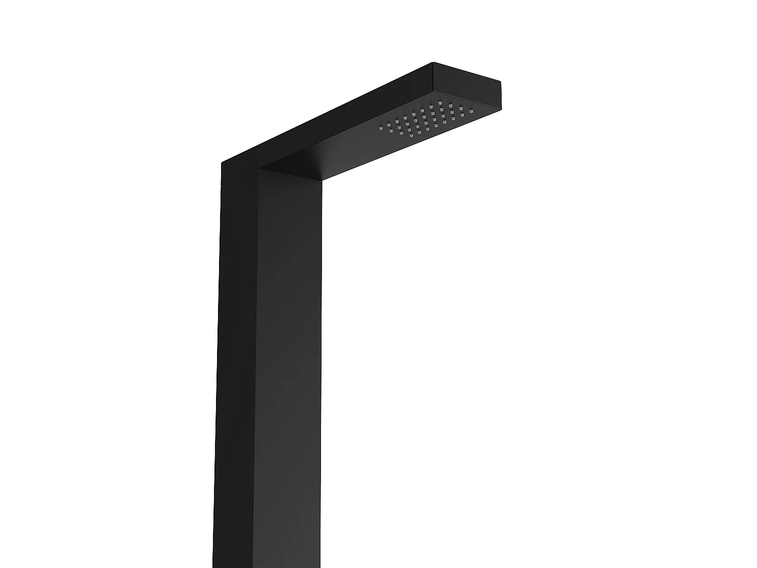 Douche solaire d’extérieur avec rince-pieds – Réservoir d’eau 30 L – Inox – Noir mat – H 224 cm – SOLNARO