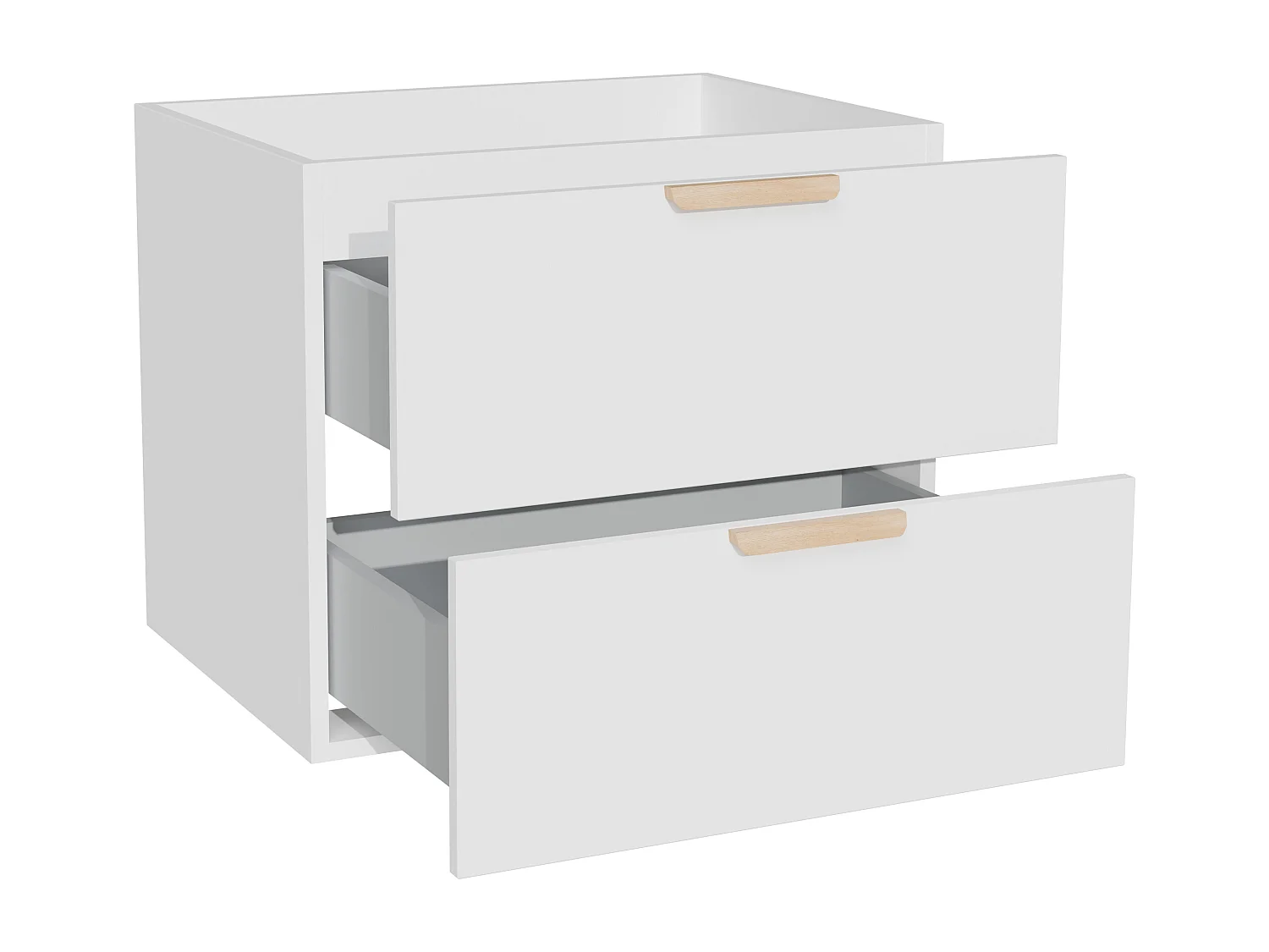 Meuble sous vasque suspendu – Blanc – L60 cm – AVORELI