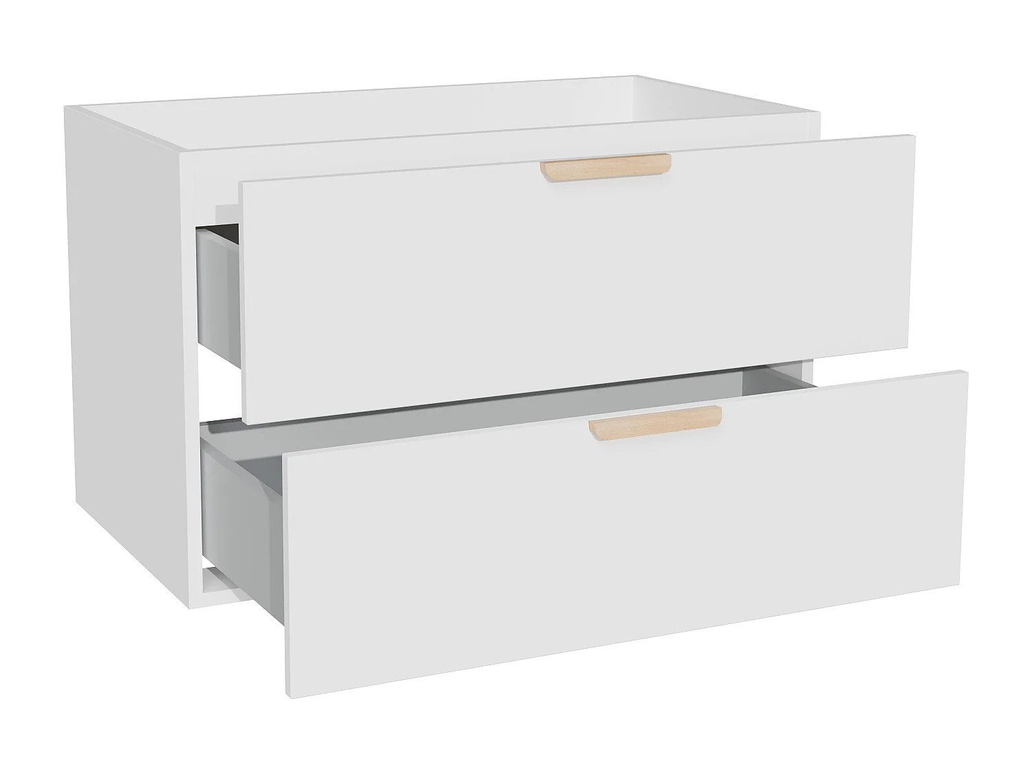 Meuble sous vasque suspendu – Blanc – L80 cm – AVORELI