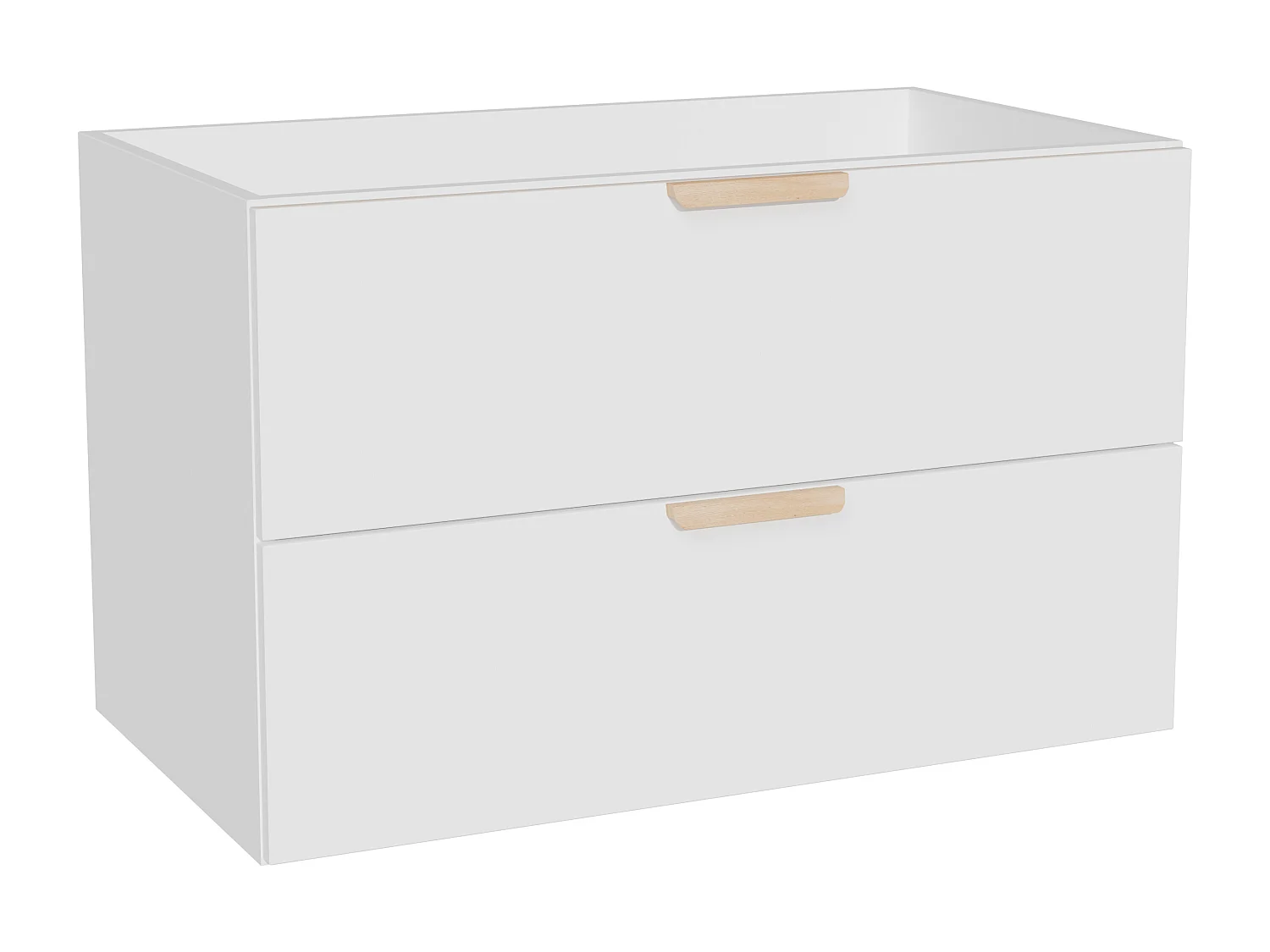 Meuble sous vasque suspendu – Blanc – L80 cm – AVORELI