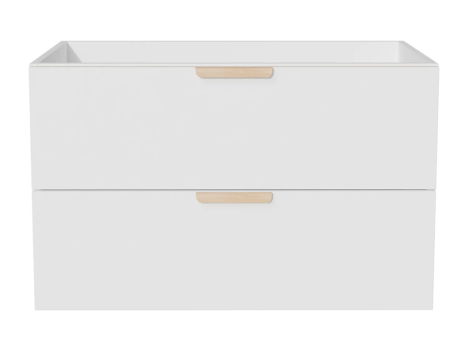 Meuble sous vasque suspendu – Blanc – L80 cm – AVORELI