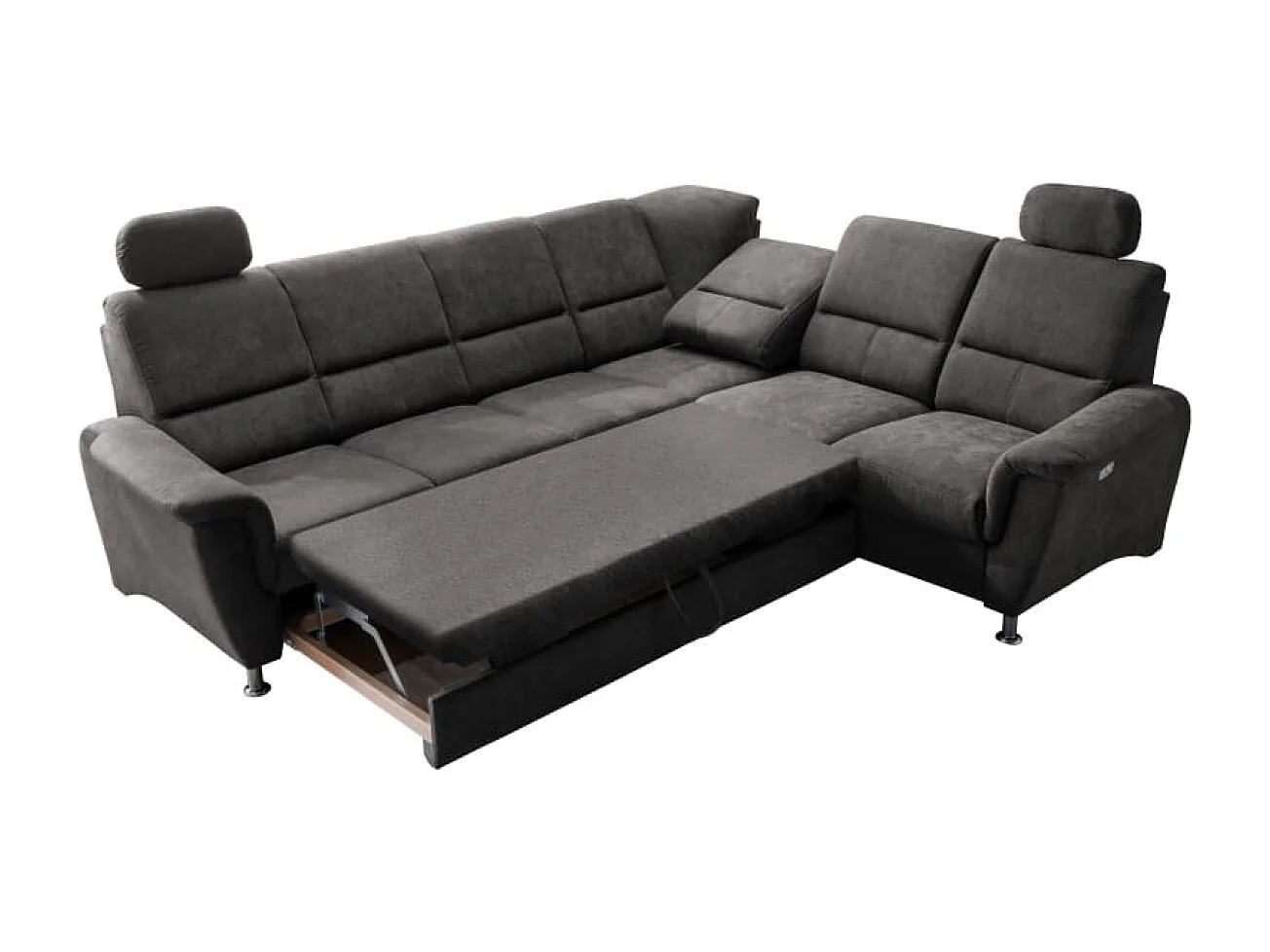 MYHOMELANDO Paris hoekbank – slaapfunctie, elektrische relaxfunctie, USB-aansluiting