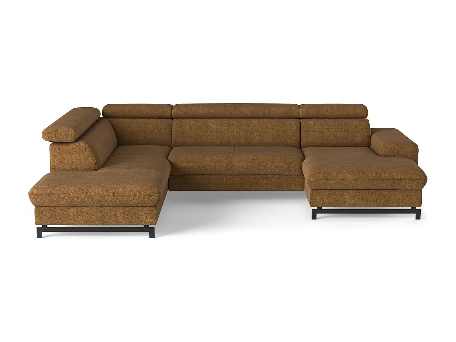 MYHOMELANDO Emma woonlandschap – U-vorm met slaapfunctie en opbergruimte, Orlando-stof