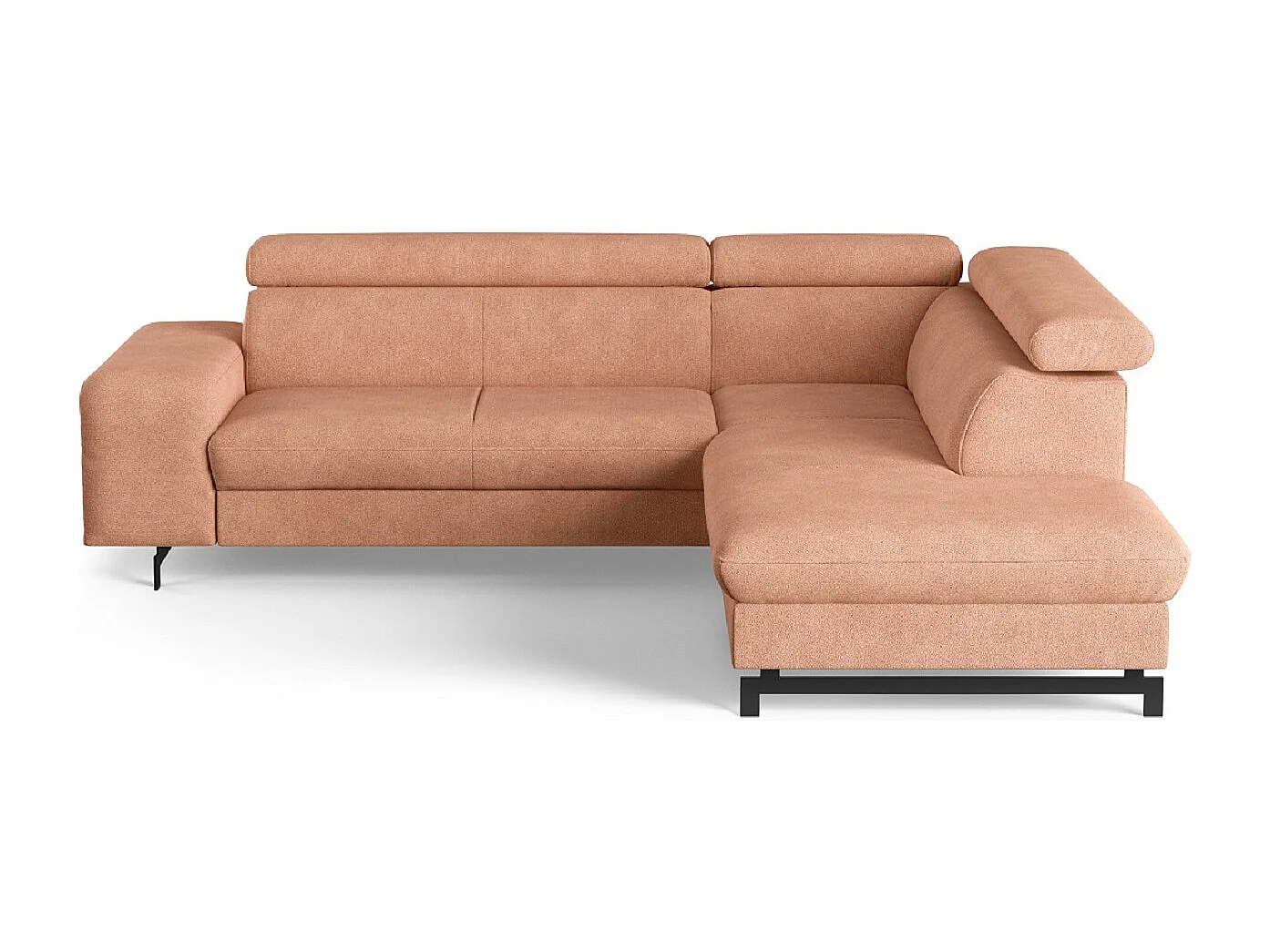 MYHOMELANDO Emma hoekbank – L-vorm met slaapfunctie en opbergruimte, verstelbare hoofdsteunen