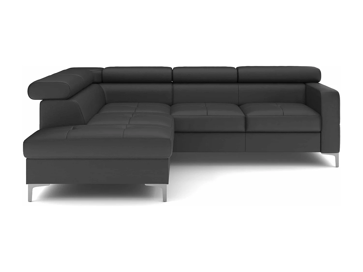 MYHOMELANDO Sammy echt leren hoekbank – L-vorm met slaapfunctie en opbergruimte