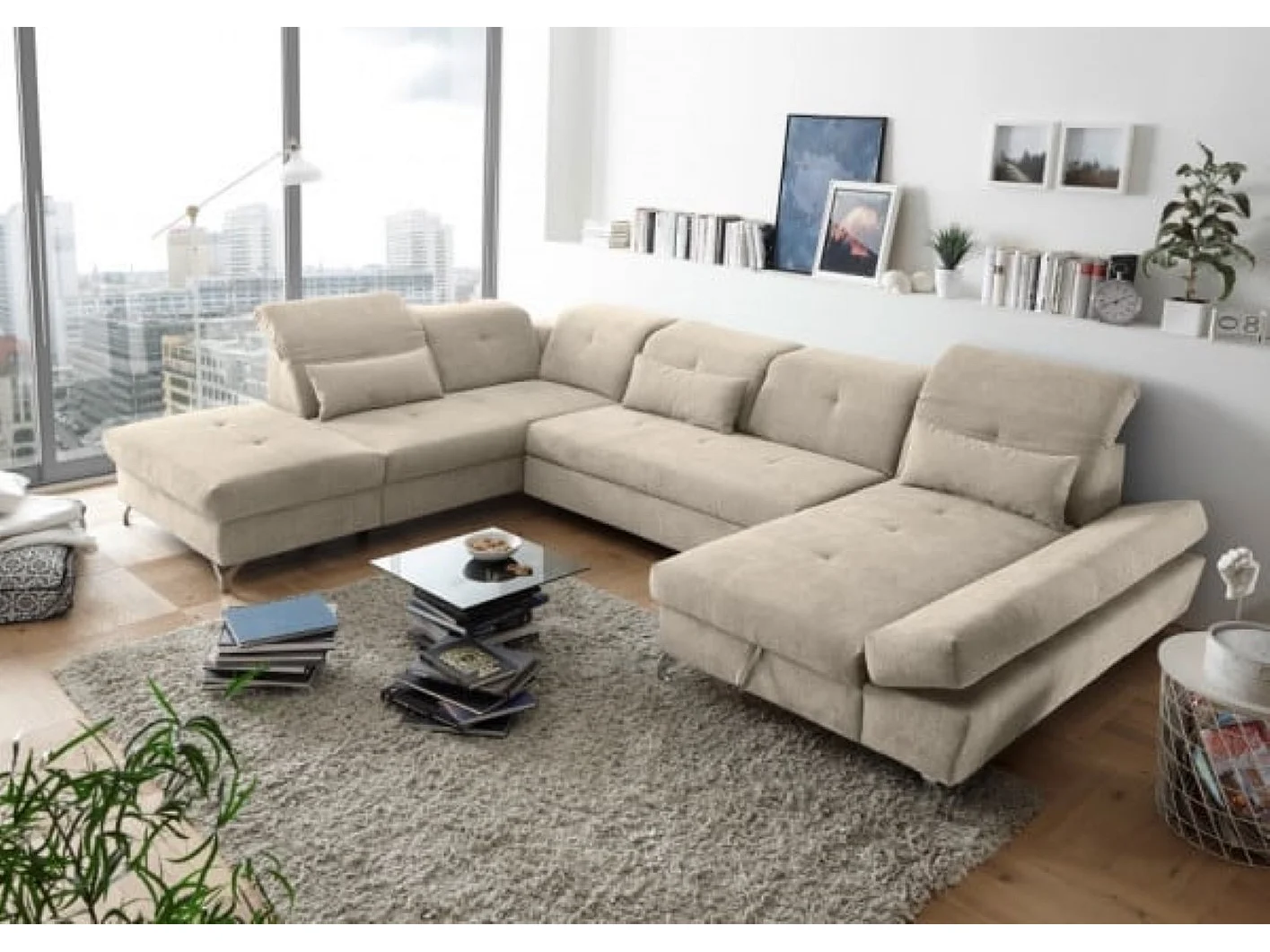 MYHOMELANDO Melfi woonlandschap – U-vorm met slaapfunctie en opbergruimte