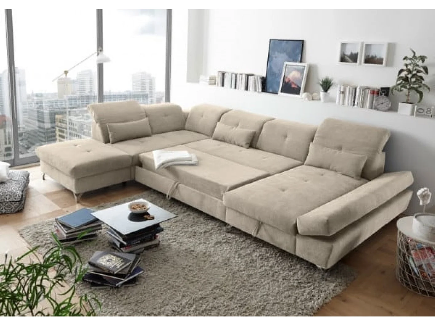 MYHOMELANDO Melfi woonlandschap – U-vorm met slaapfunctie en opbergruimte