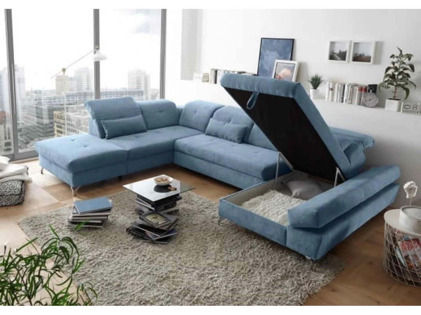 MYHOMELANDO Melfi woonlandschap – U-vorm met slaapfunctie en opbergruimte