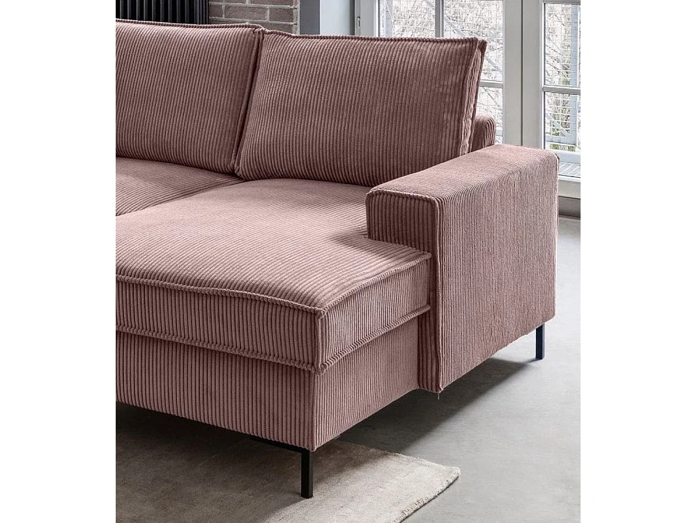 MYHOMELANDO Jerome woonlandschap – U-vorm met slaapfunctie en opbergruimte, cordstof