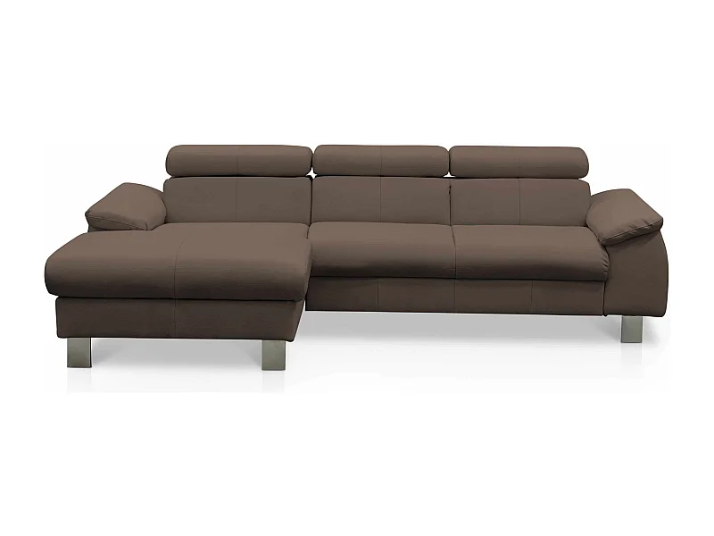 MYHOMELANDO Micky Ecksofa Echtleder – L‑Form mit Schlaffunktion und Bettkasten