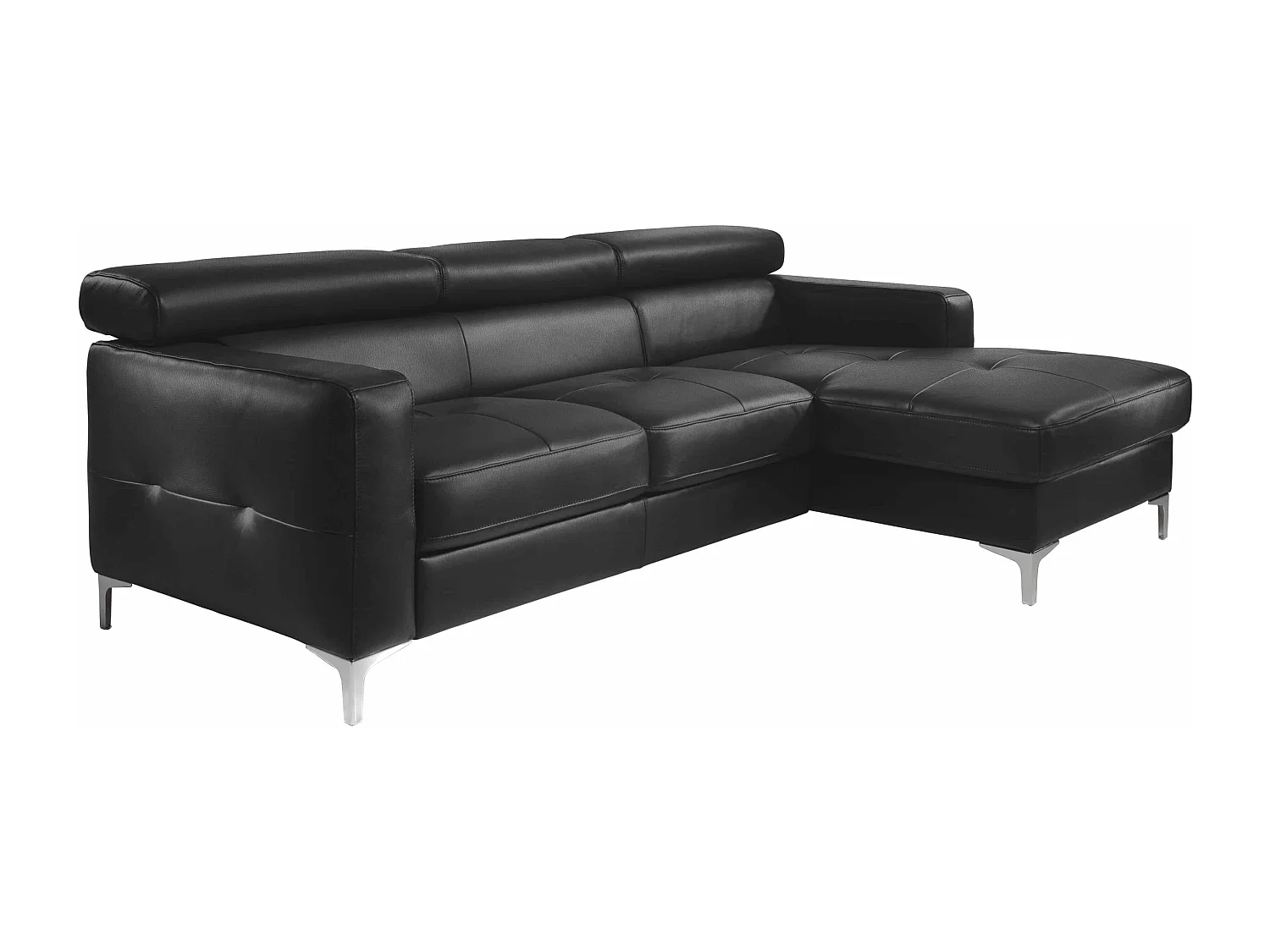 MYHOMELANDO Sammy echt leren hoekbank – L-vorm met recamière, slaapfunctie en opbergruimte