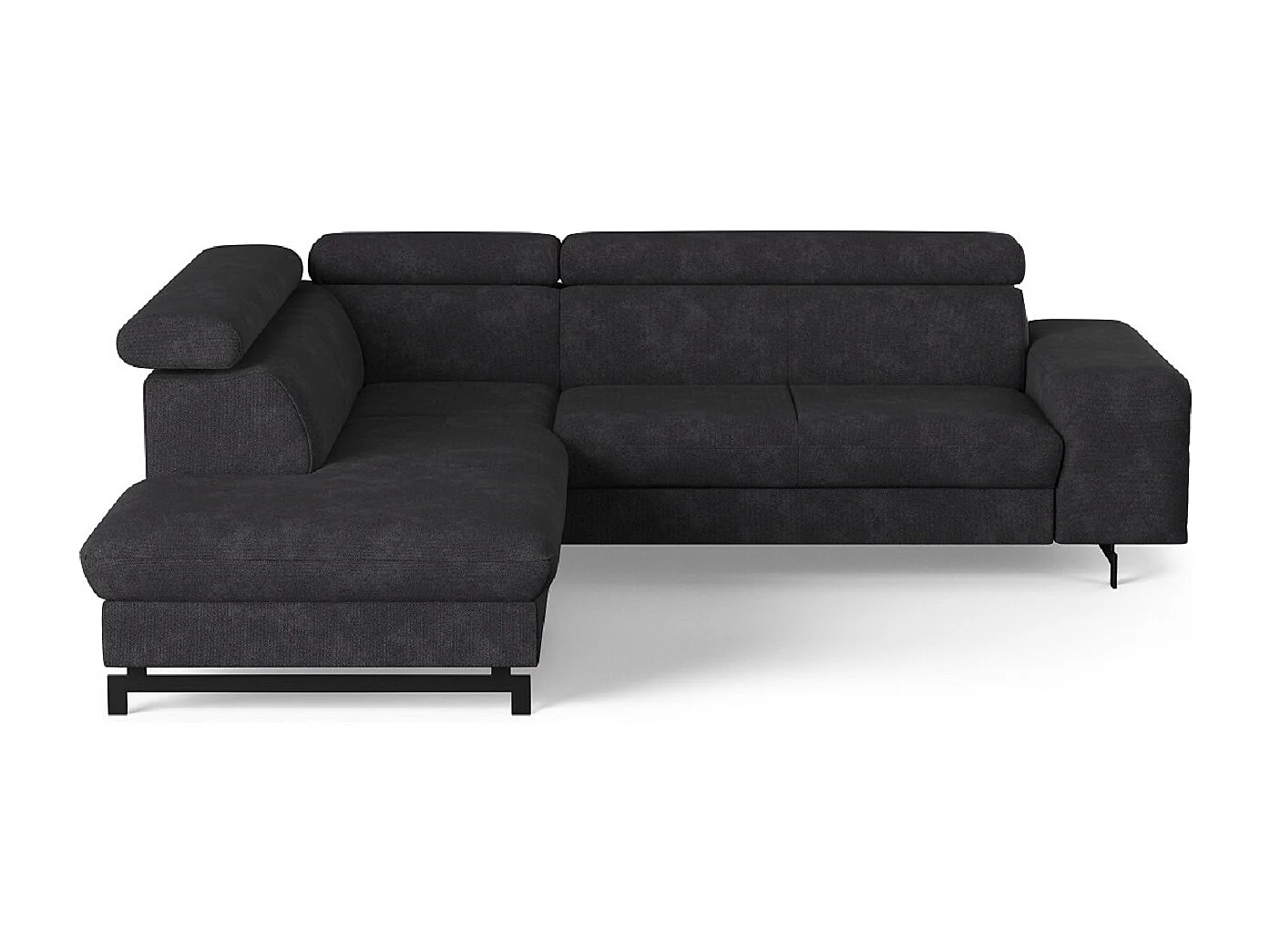 MYHOMELANDO Emma hoekbank – L-vorm met slaapfunctie en opbergruimte, verstelbare hoofdsteunen