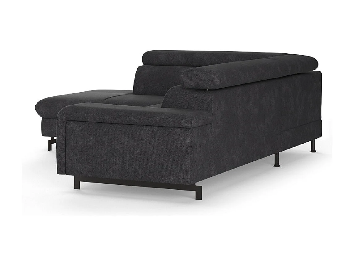 MYHOMELANDO Emma hoekbank – L-vorm met slaapfunctie en opbergruimte, verstelbare hoofdsteunen