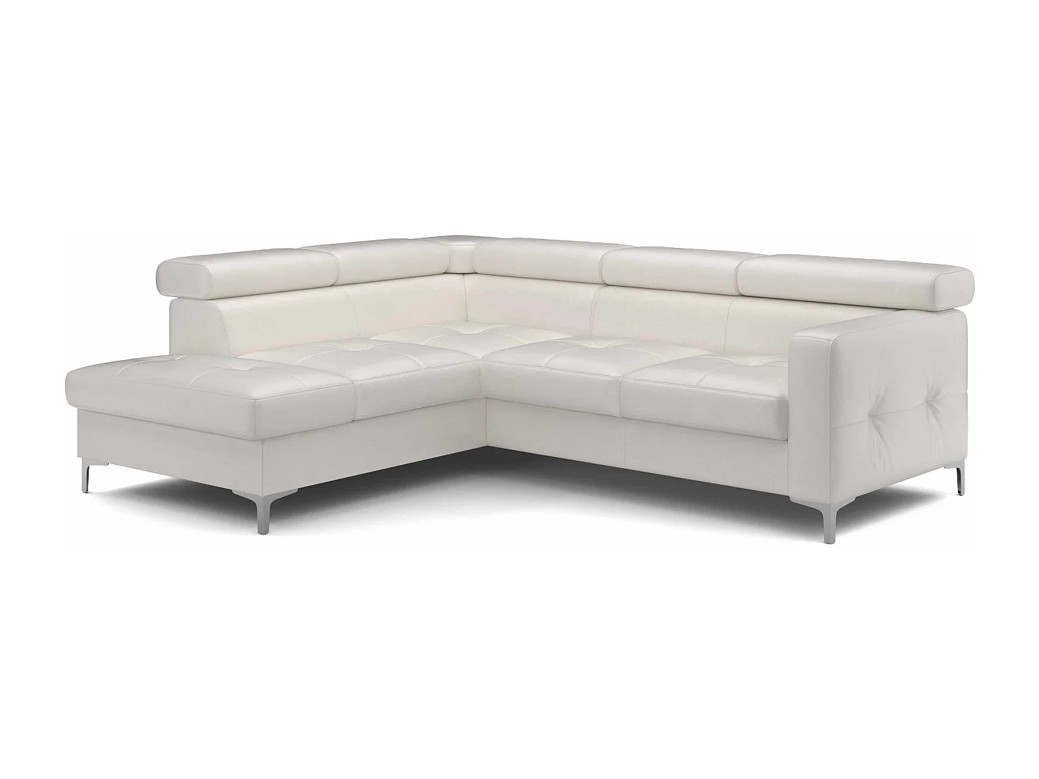 MYHOMELANDO Sammy echt leren hoekbank – L-vorm met slaapfunctie en opbergruimte