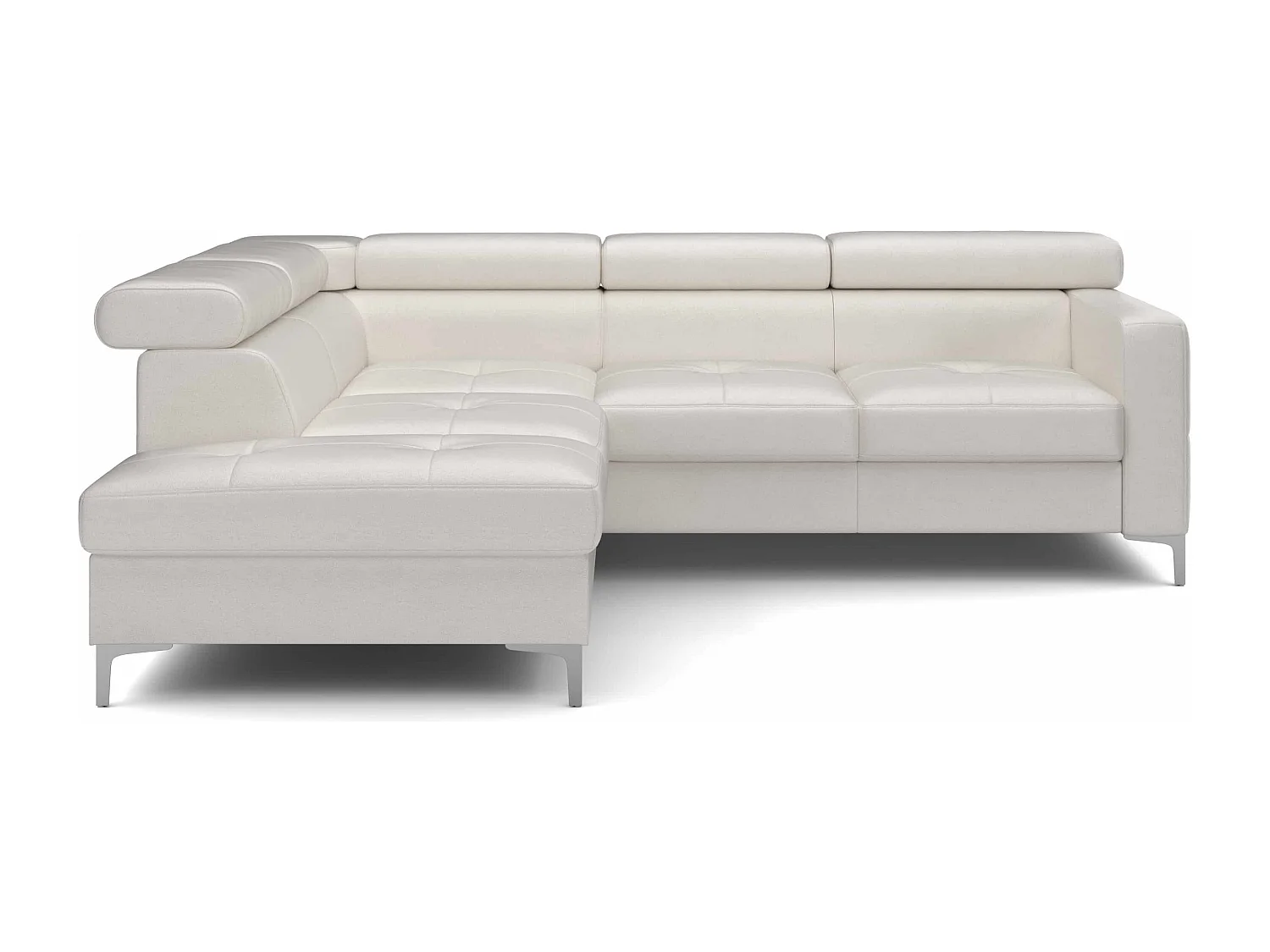 MYHOMELANDO Sammy echt leren hoekbank – L-vorm met slaapfunctie en opbergruimte