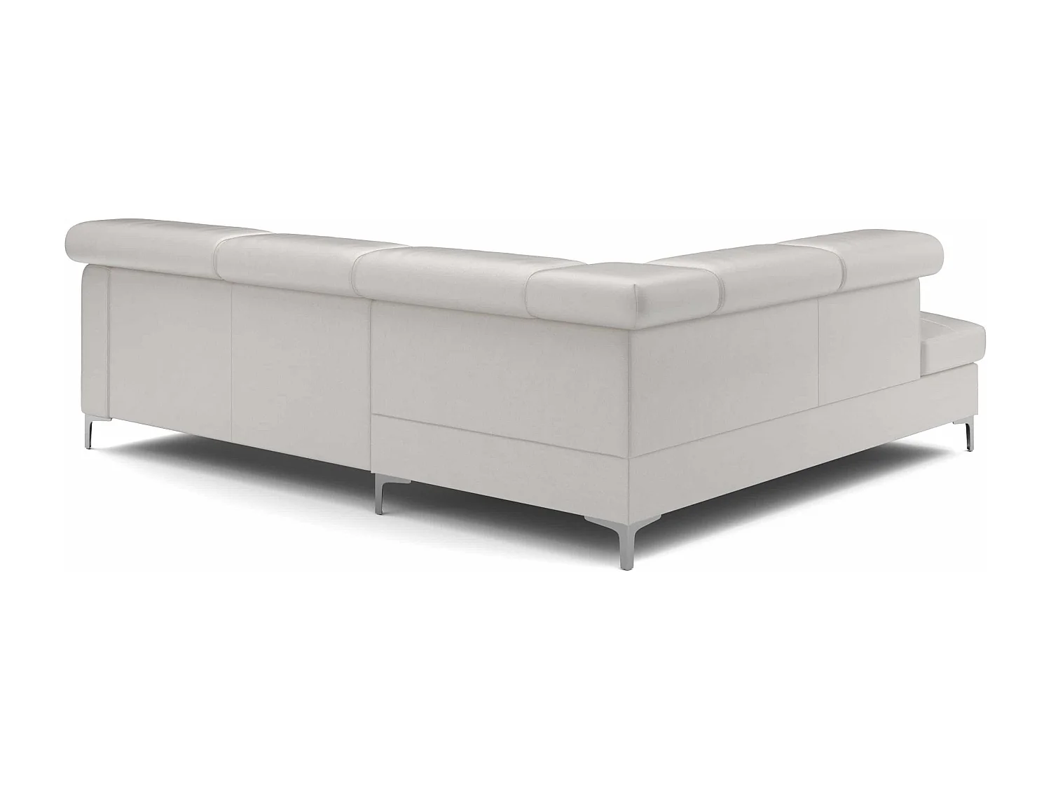 MYHOMELANDO Sammy echt leren hoekbank – L-vorm met slaapfunctie en opbergruimte