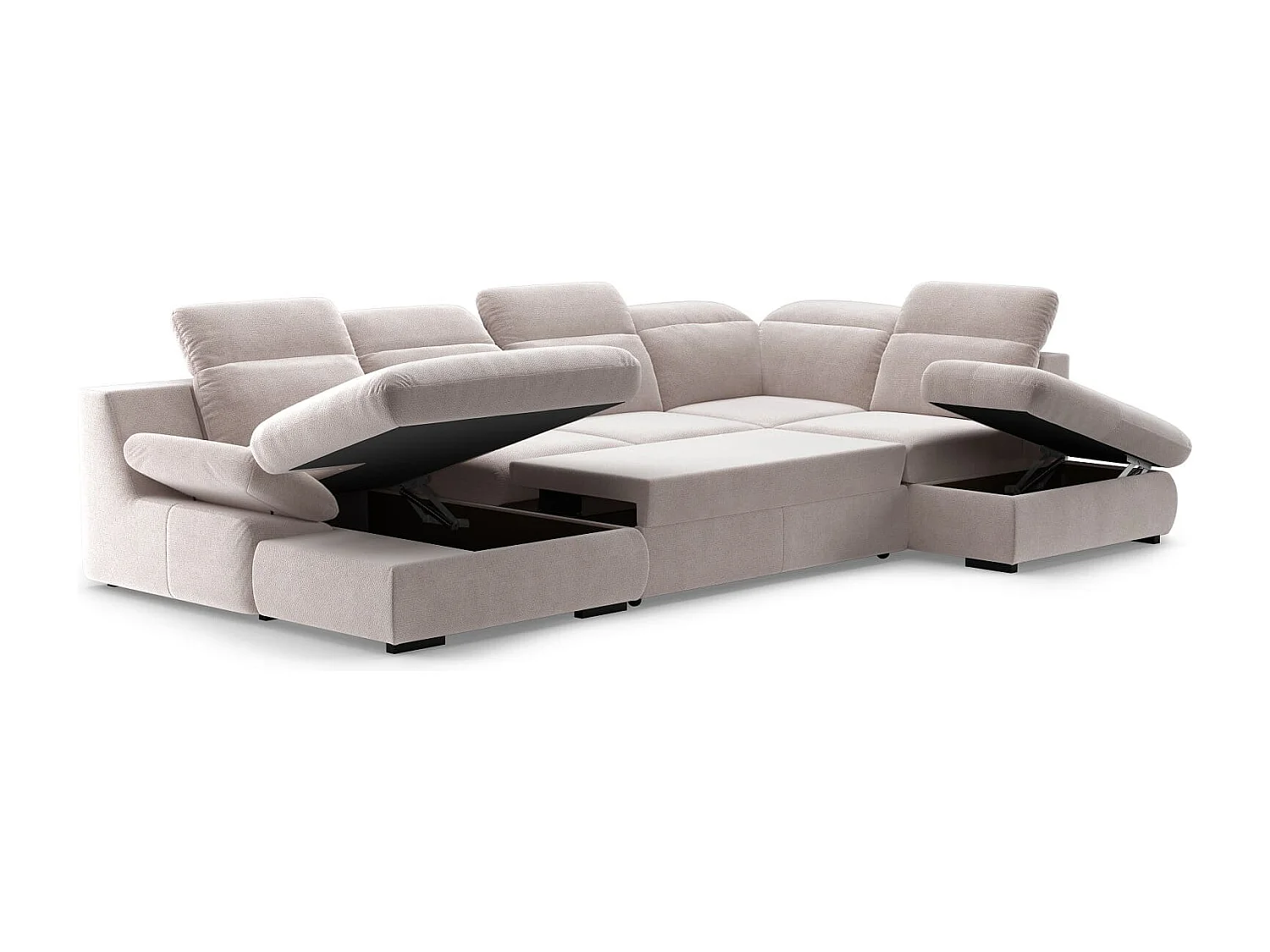 MYHOMELANDO Lorena woonlandschap – U-vorm met slaapfunctie en opbergruimte