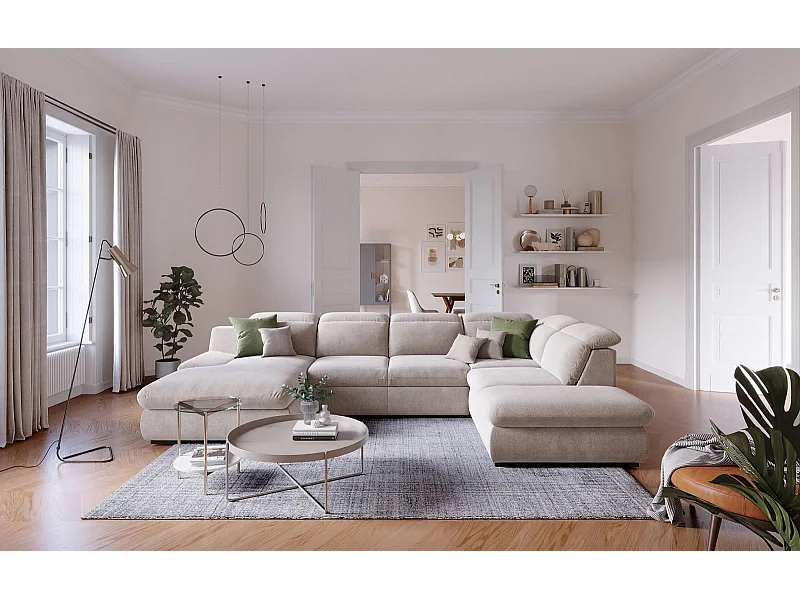 MYHOMELANDO Lorena woonlandschap – U-vorm met slaapfunctie en opbergruimte