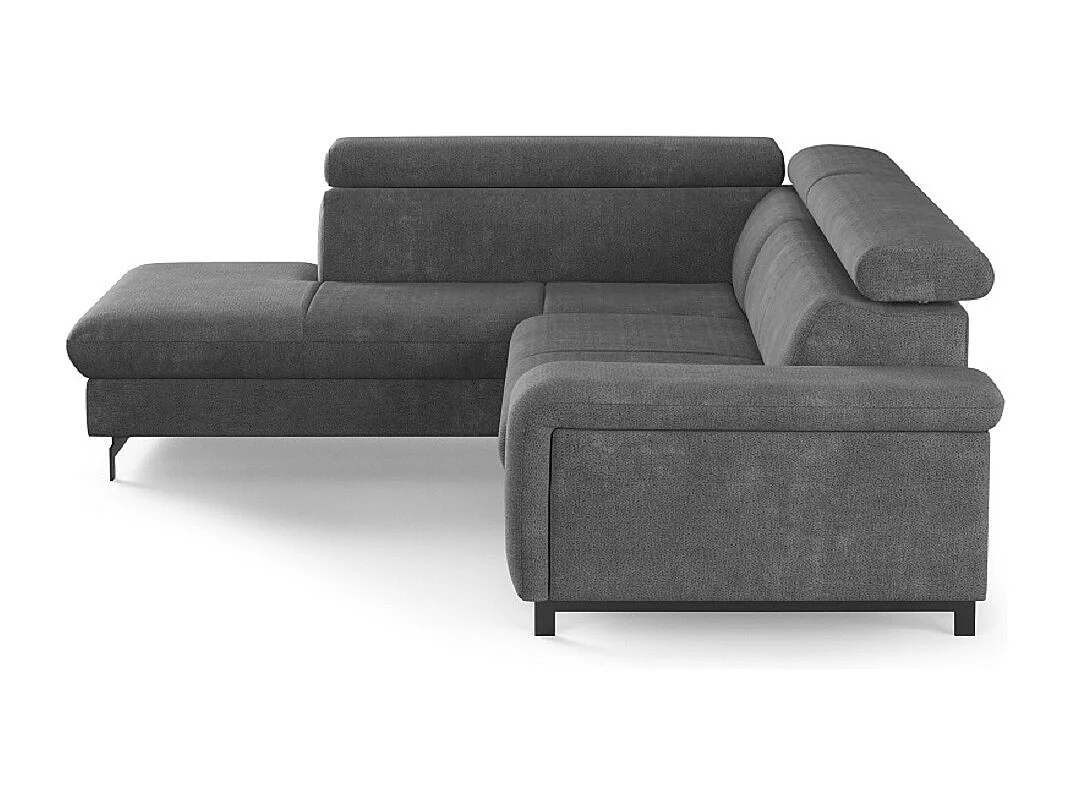 MYHOMELANDO Emma hoekbank – L-vorm met slaapfunctie en opbergruimte, verstelbare hoofdsteunen