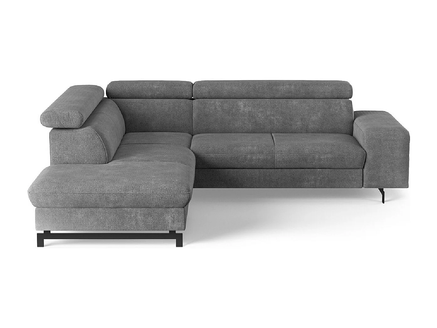 MYHOMELANDO Emma hoekbank – L-vorm met slaapfunctie en opbergruimte, verstelbare hoofdsteunen