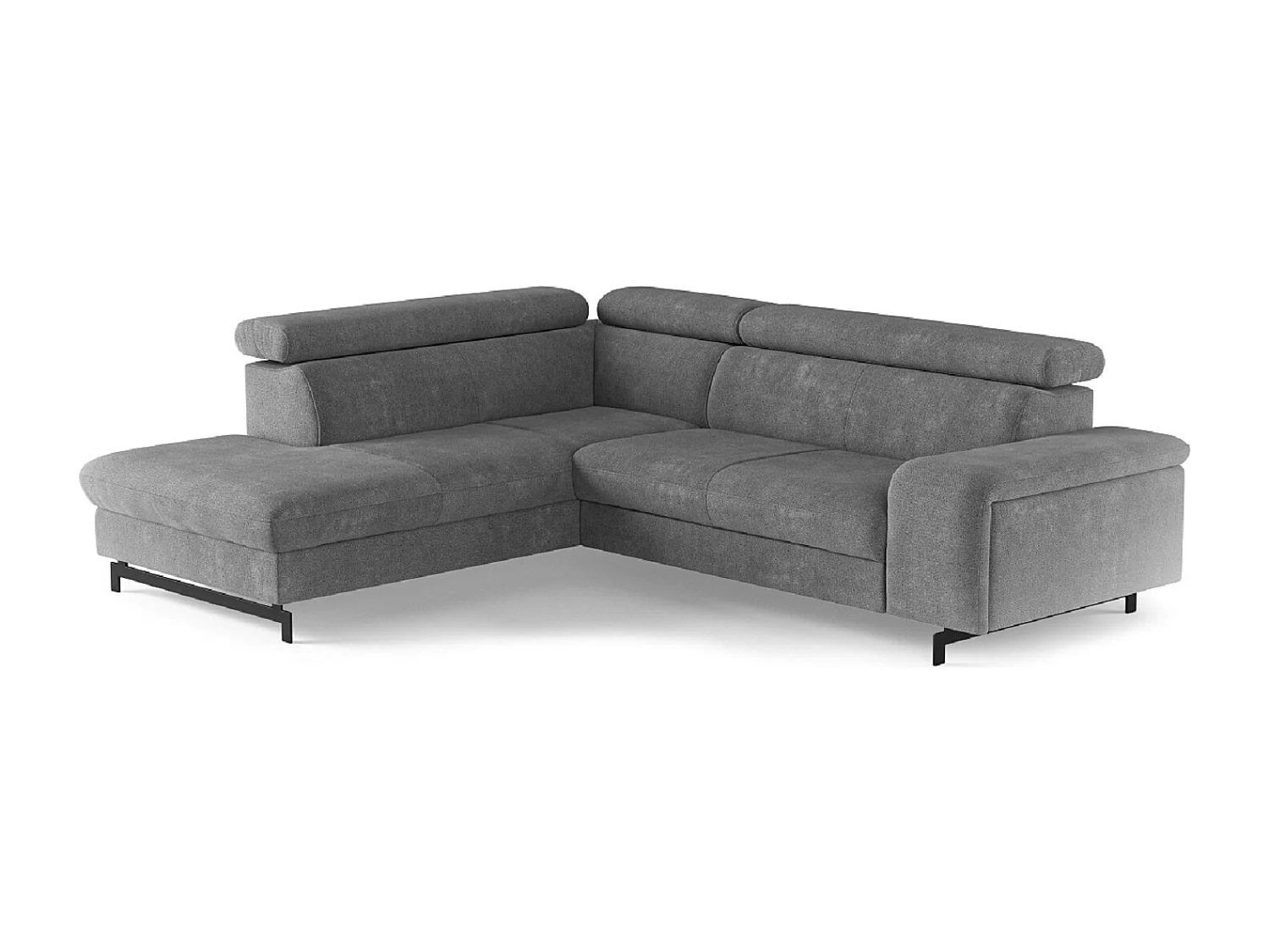 MYHOMELANDO Emma hoekbank – L-vorm met slaapfunctie en opbergruimte, verstelbare hoofdsteunen