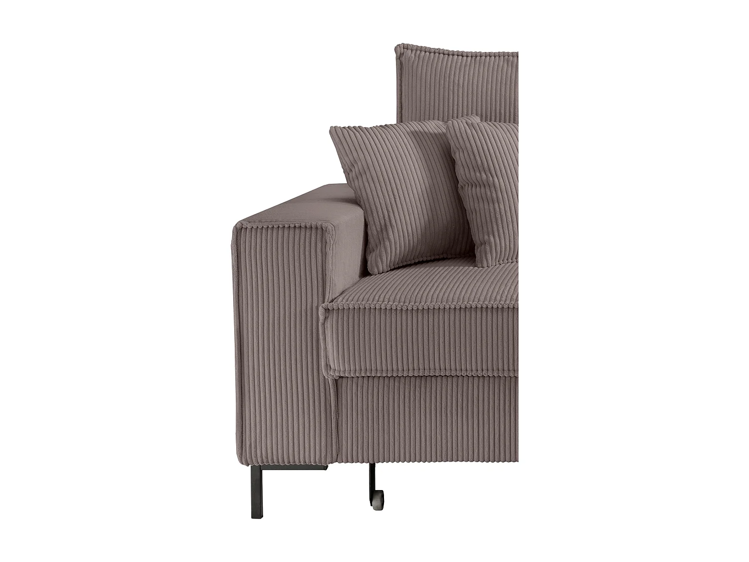 MYHOMELANDO Jerome hoekbank – L-vorm met slaapfunctie en opbergruimte, cordbekleding