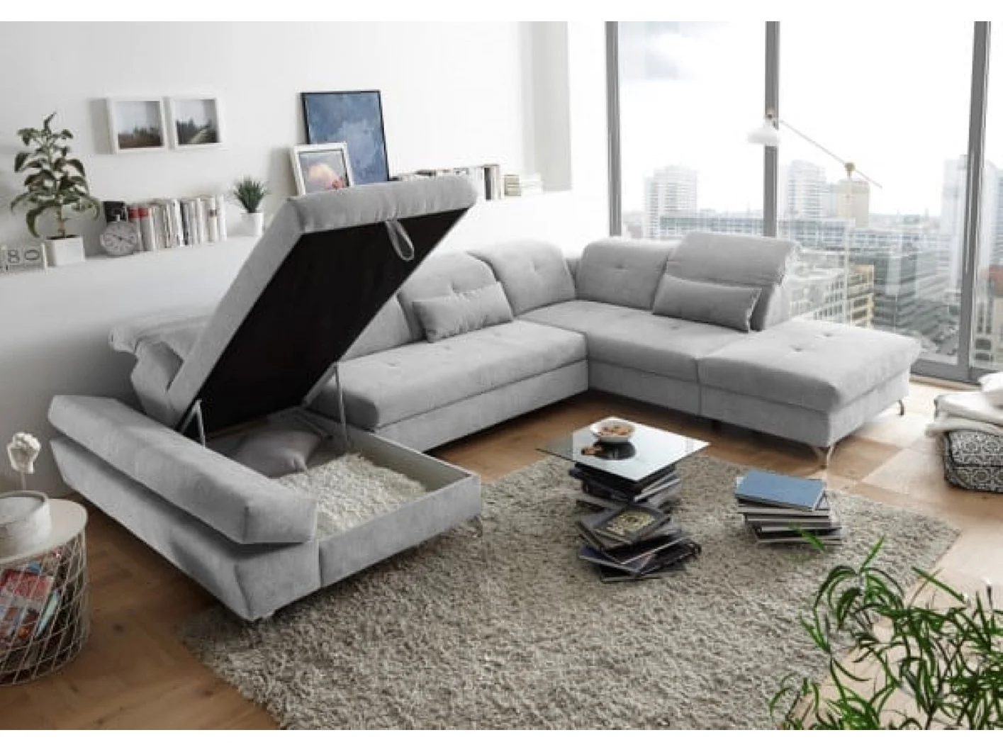 MYHOMELANDO Melfi woonlandschap – U-vorm met slaapfunctie en opbergruimte