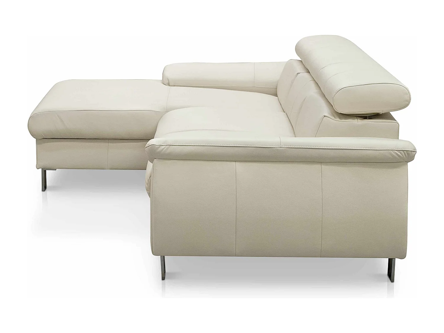 MYHOMELANDO Micky Ecksofa Echtleder – L‑Form mit Schlaffunktion und Bettkasten