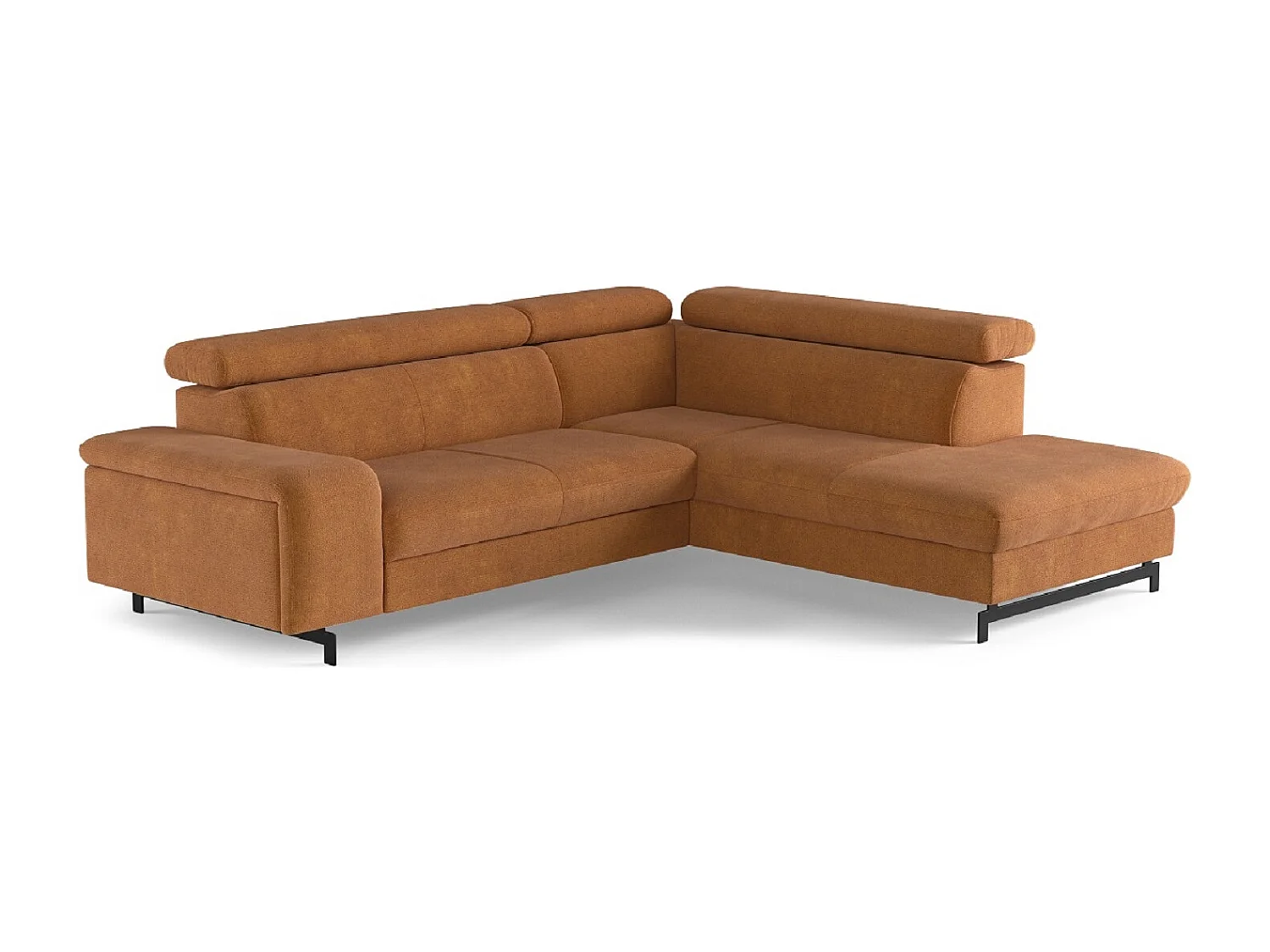 MYHOMELANDO Emma hoekbank – L-vorm met slaapfunctie en opbergruimte, verstelbare hoofdsteunen