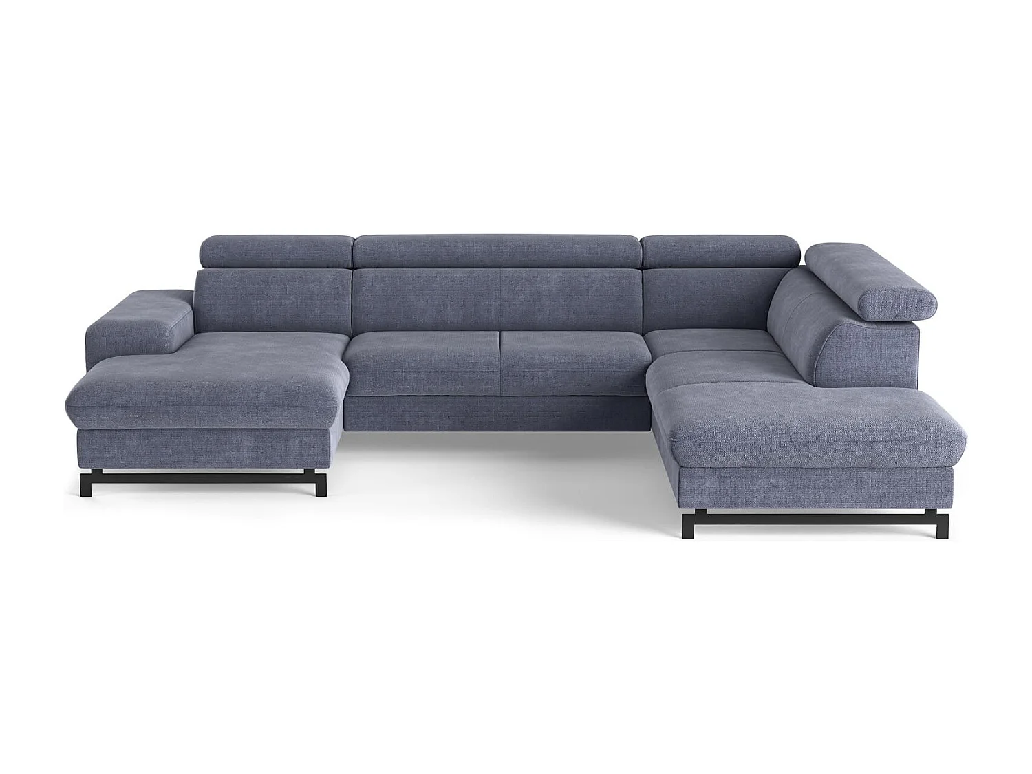 MYHOMELANDO Emma woonlandschap – U-vorm met slaapfunctie en opbergruimte, Orlando-stof