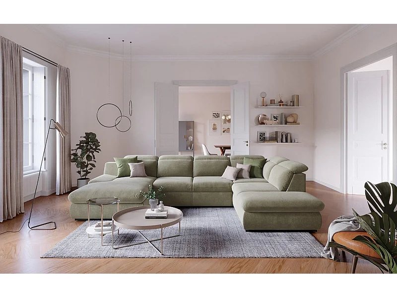 MYHOMELANDO Lorena woonlandschap – U-vorm met slaapfunctie en opbergruimte