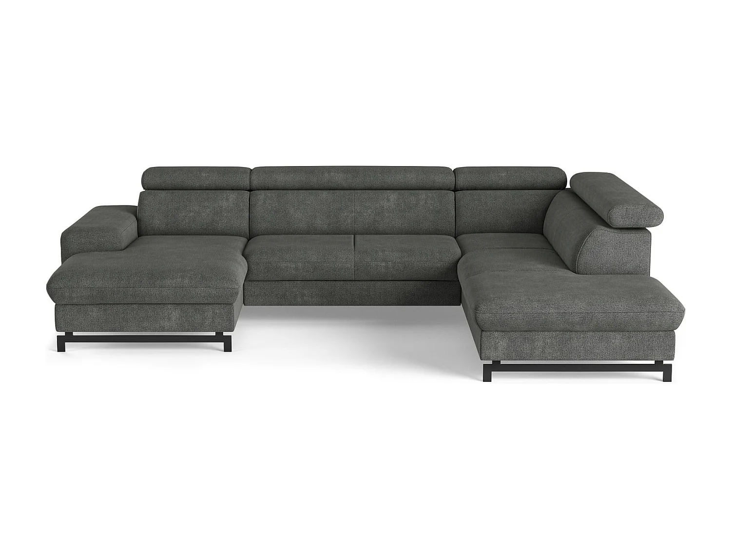 MYHOMELANDO Emma woonlandschap – U-vorm met slaapfunctie en opbergruimte, Orlando-stof