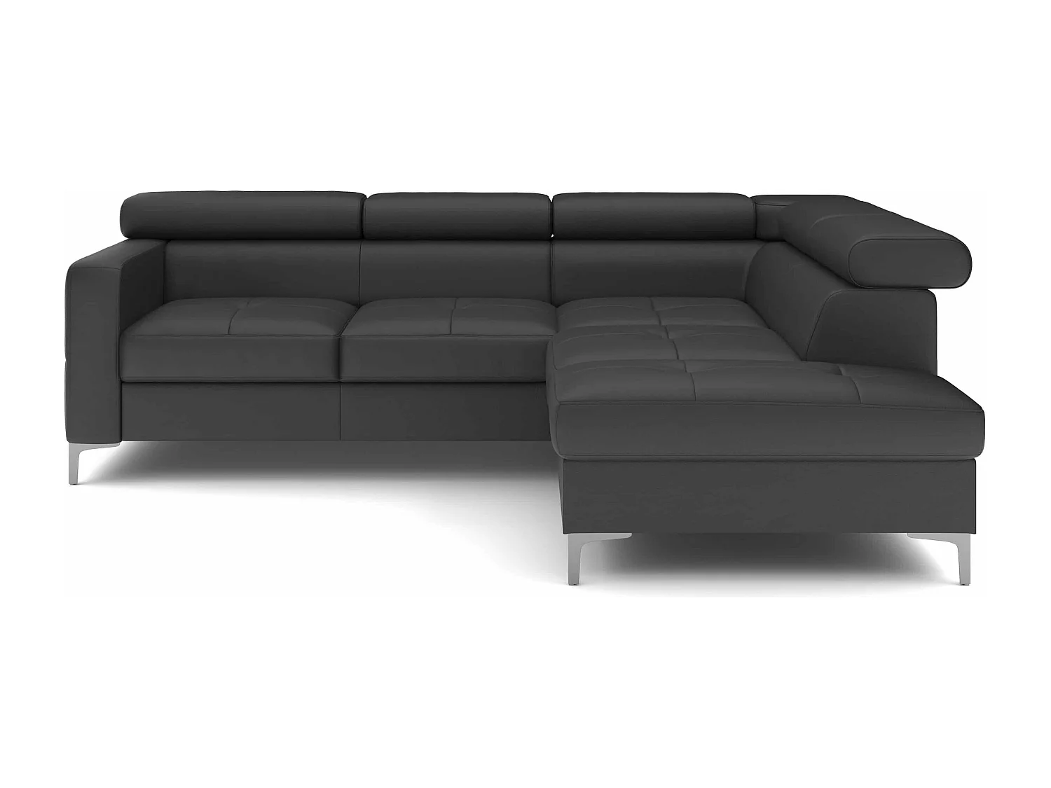 MYHOMELANDO Sammy echt leren hoekbank – L-vorm met slaapfunctie en opbergruimte