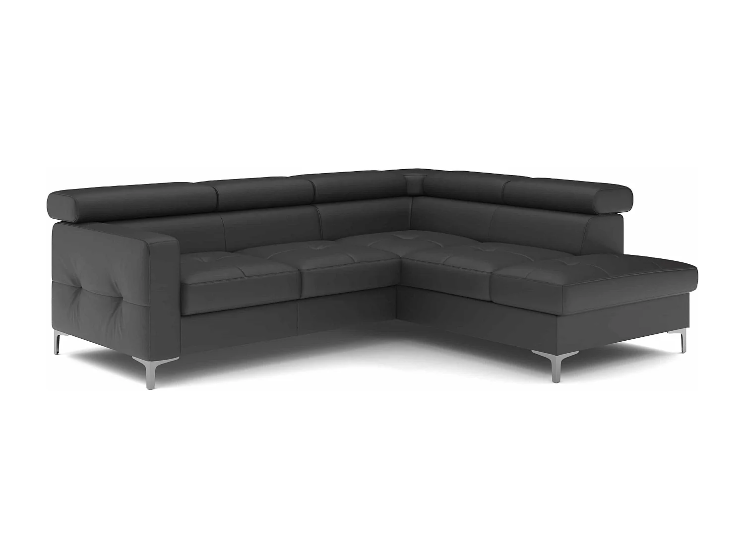 MYHOMELANDO Sammy echt leren hoekbank – L-vorm met slaapfunctie en opbergruimte