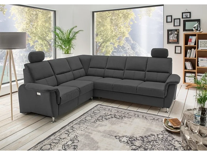 MYHOMELANDO Paris hoekbank – slaapfunctie, elektrische relaxfunctie, USB-aansluiting