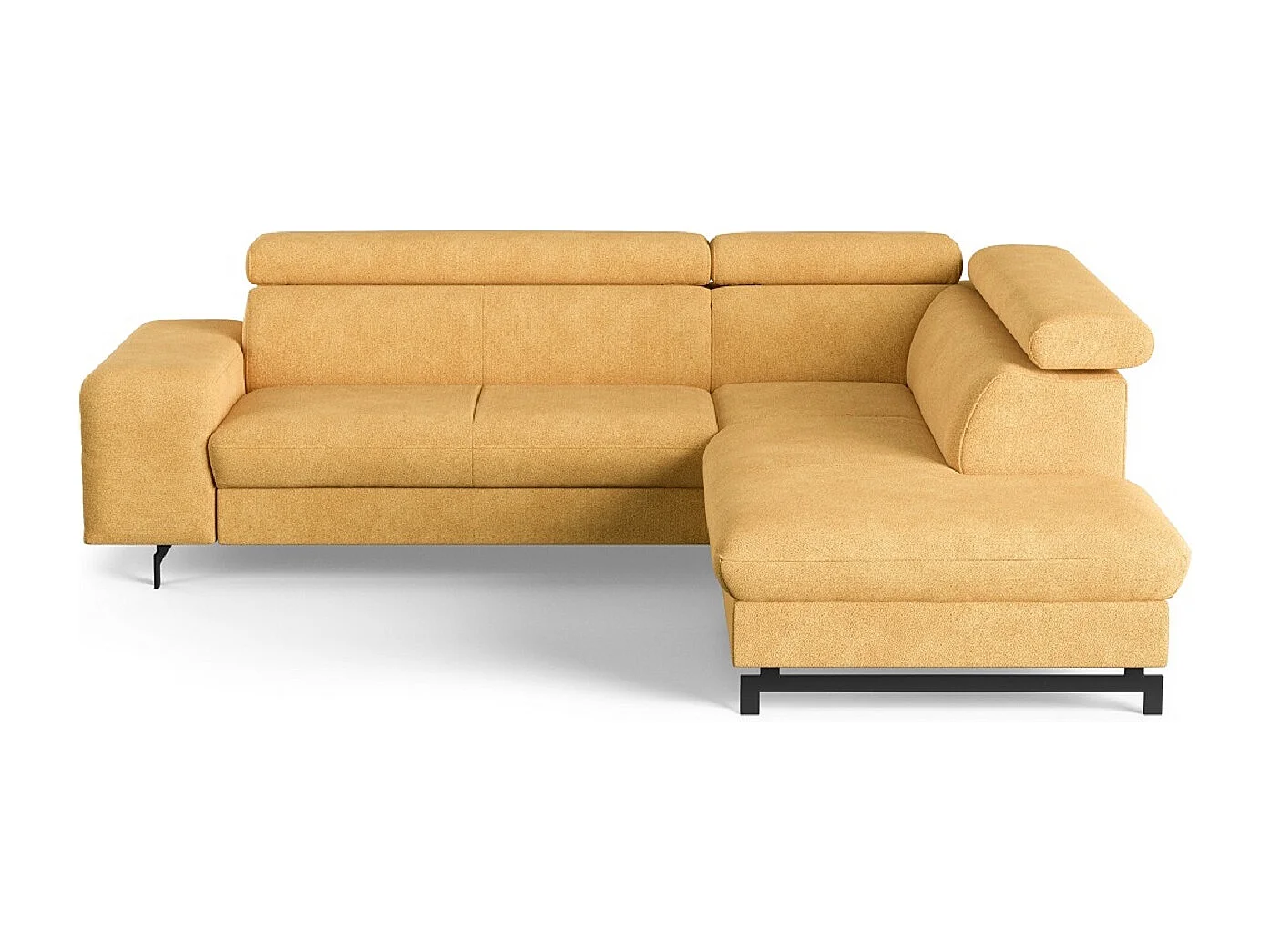 MYHOMELANDO Emma hoekbank – L-vorm met slaapfunctie en opbergruimte, verstelbare hoofdsteunen