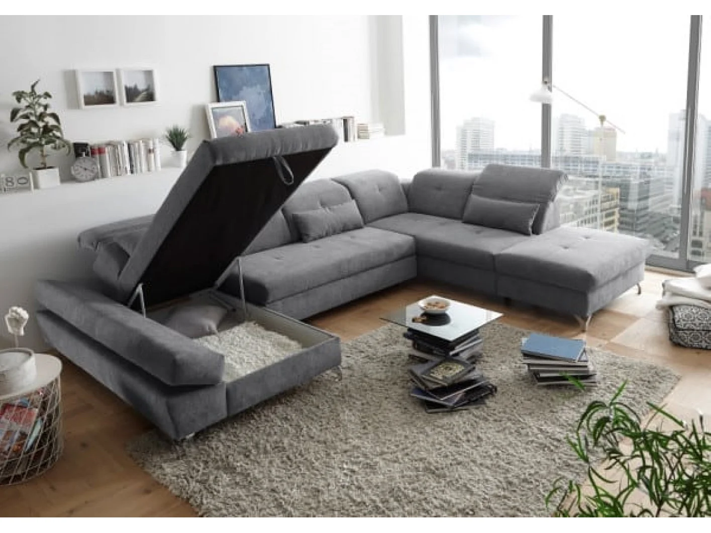 MYHOMELANDO Melfi woonlandschap – U-vorm met slaapfunctie en opbergruimte