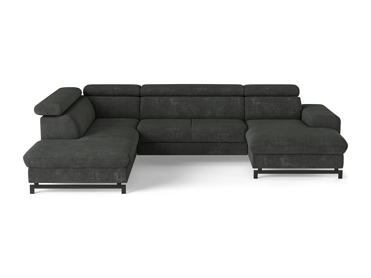 MYHOMELANDO Emma woonlandschap – U-vorm met slaapfunctie en opbergruimte, Orlando-stof