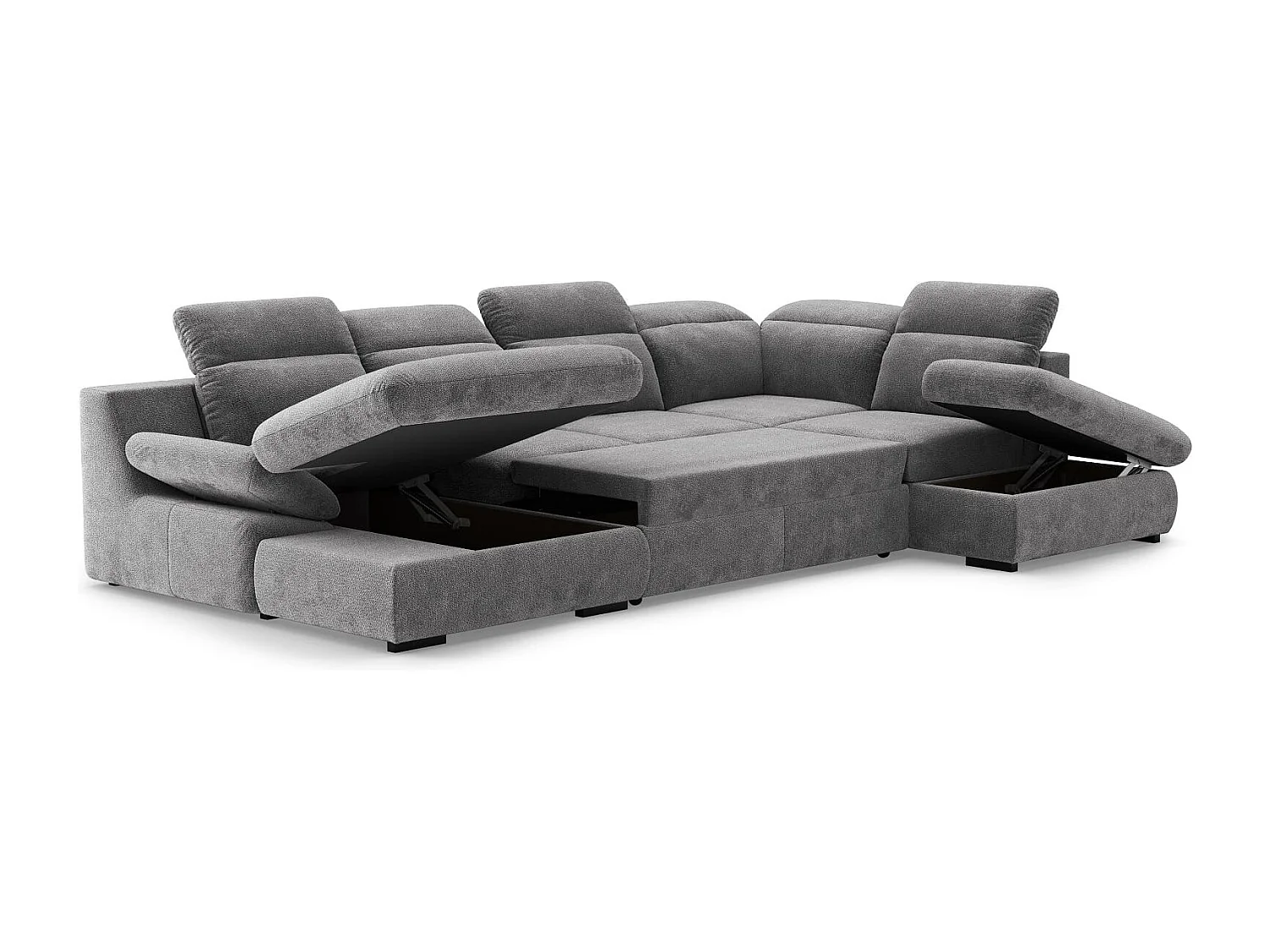 MYHOMELANDO Lorena woonlandschap – U-vorm met slaapfunctie en opbergruimte