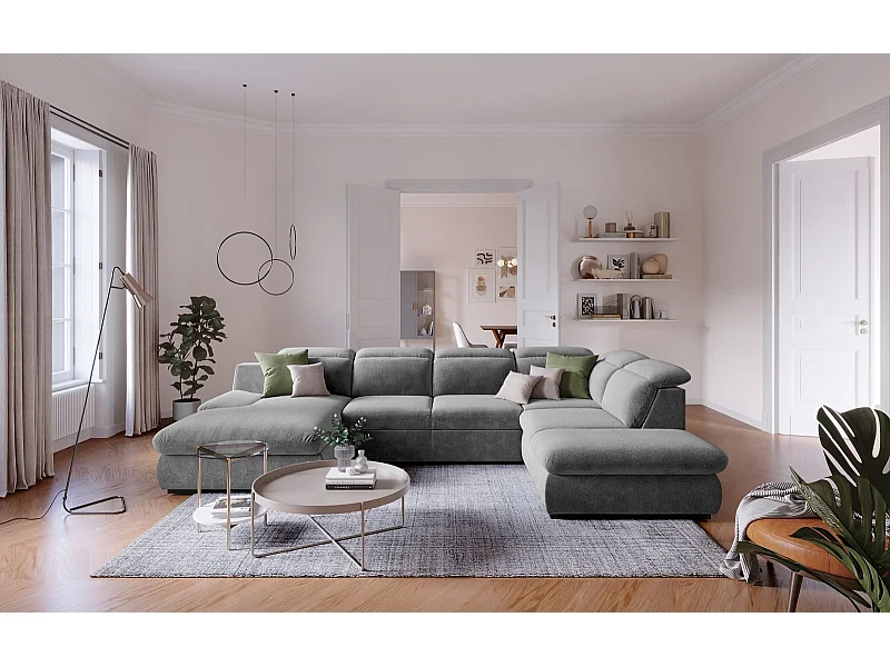 MYHOMELANDO Lorena woonlandschap – U-vorm met slaapfunctie en opbergruimte