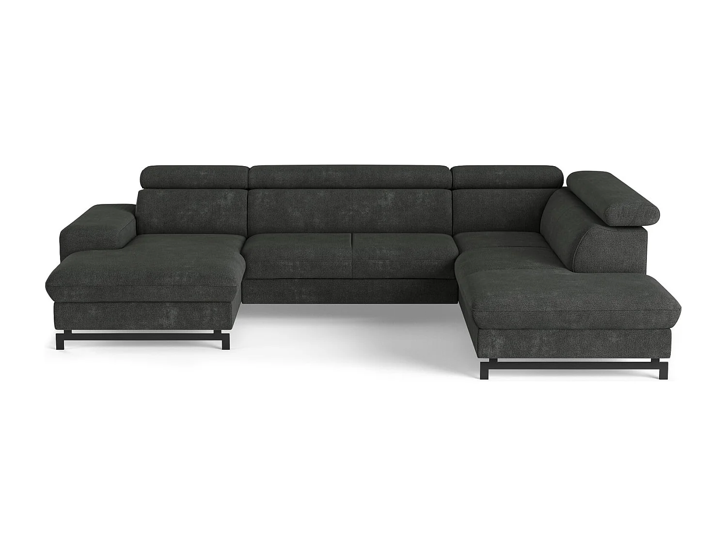 MYHOMELANDO Emma woonlandschap – U-vorm met slaapfunctie en opbergruimte, Orlando-stof